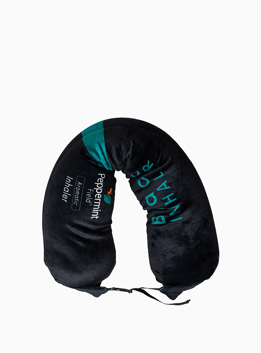 Peppermint Field Limited Edition – Black Inhaler Neck Pillow (Black)