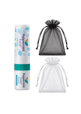 Peppermint Field Memorial Gift Peppermint Field Inhaler 2 cc with Organza Drawstring Bag