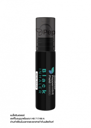 Peppermint Field Black Inhaler Roller 5 cc.