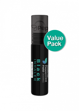 Peppermint Field Black Inhaler Roller (Value Pack)