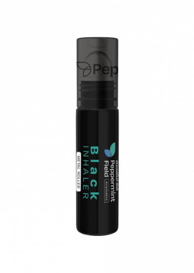 Peppermint Field Black Inhaler Roller 5 cc.